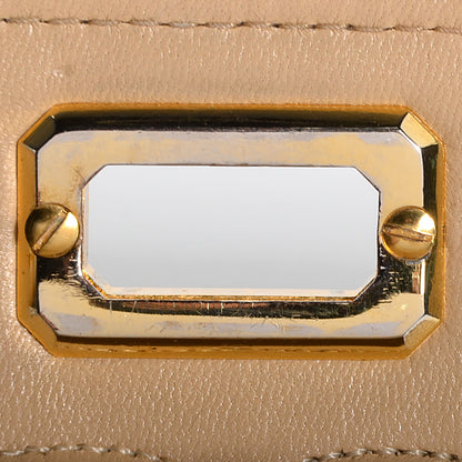 Chanel Lambskin Quilted Trapezoid Shoulder Flap Bag Beige White 7 of 10
