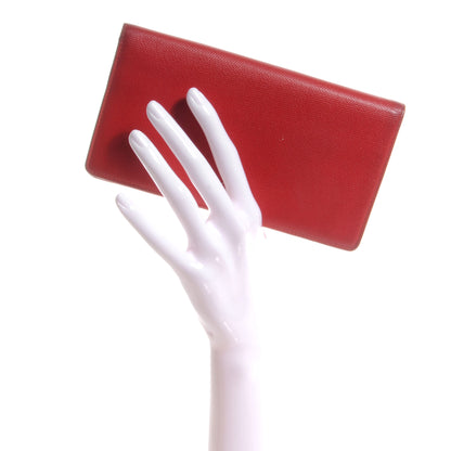 Chanel Calfskin Yen Wallet Red 2 of 9