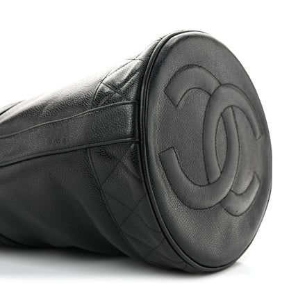 Chanel Caviar Drawstring Bucket Shoulder Bag Black 10 of 16
