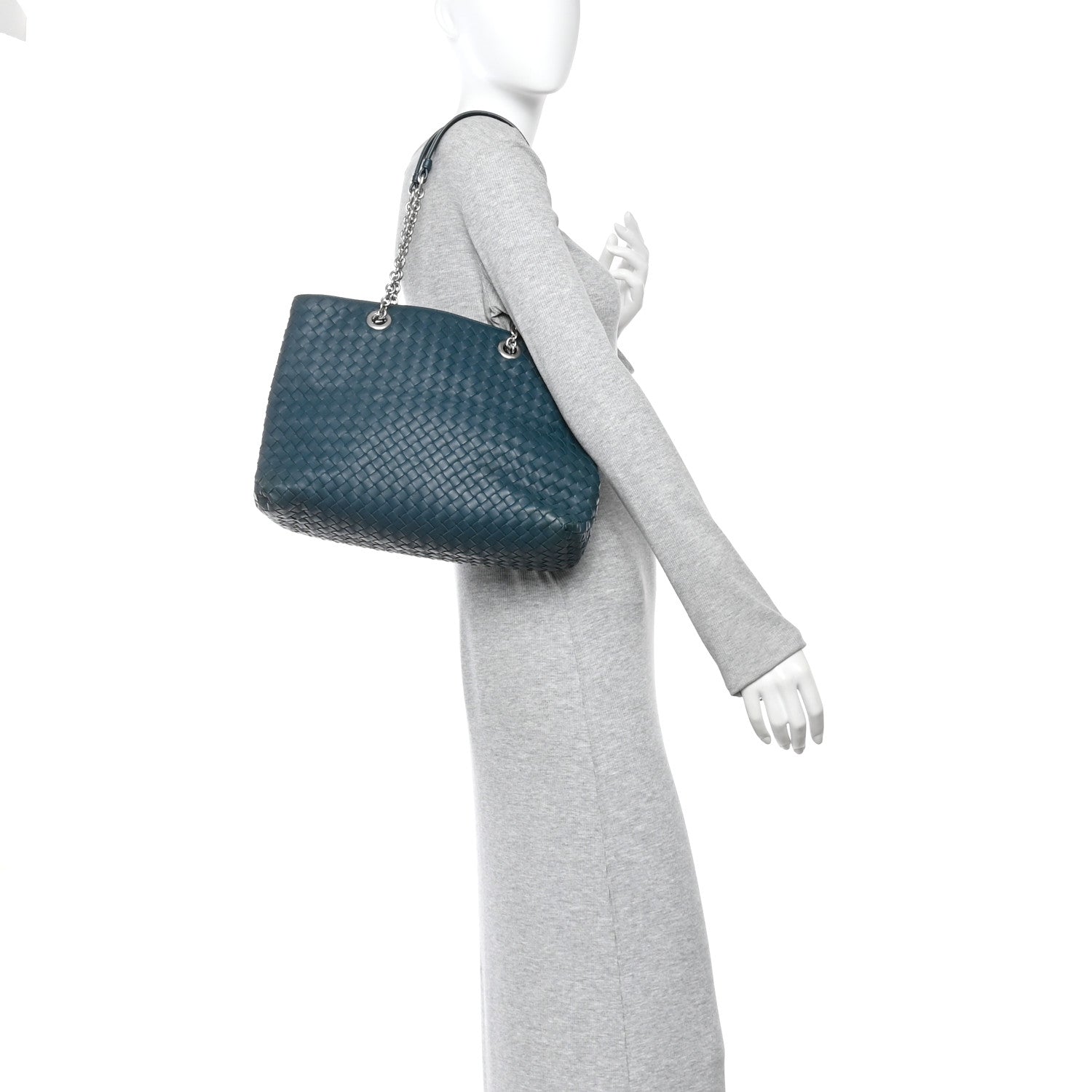 Bottega Veneta Nappa Intrecciato Medium Classic Chain Strap Tote Mallard 2 of 10
