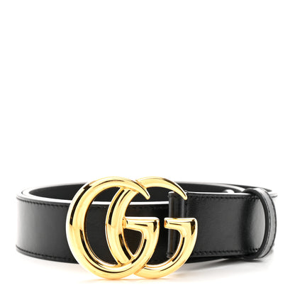 Gucci Calfskin Double G 30mm Belt 80 32 Black 1 of 6