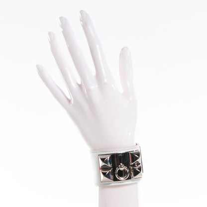 Hermes Epsom Collier de Chien CDC Bracelet S White 2 of 8