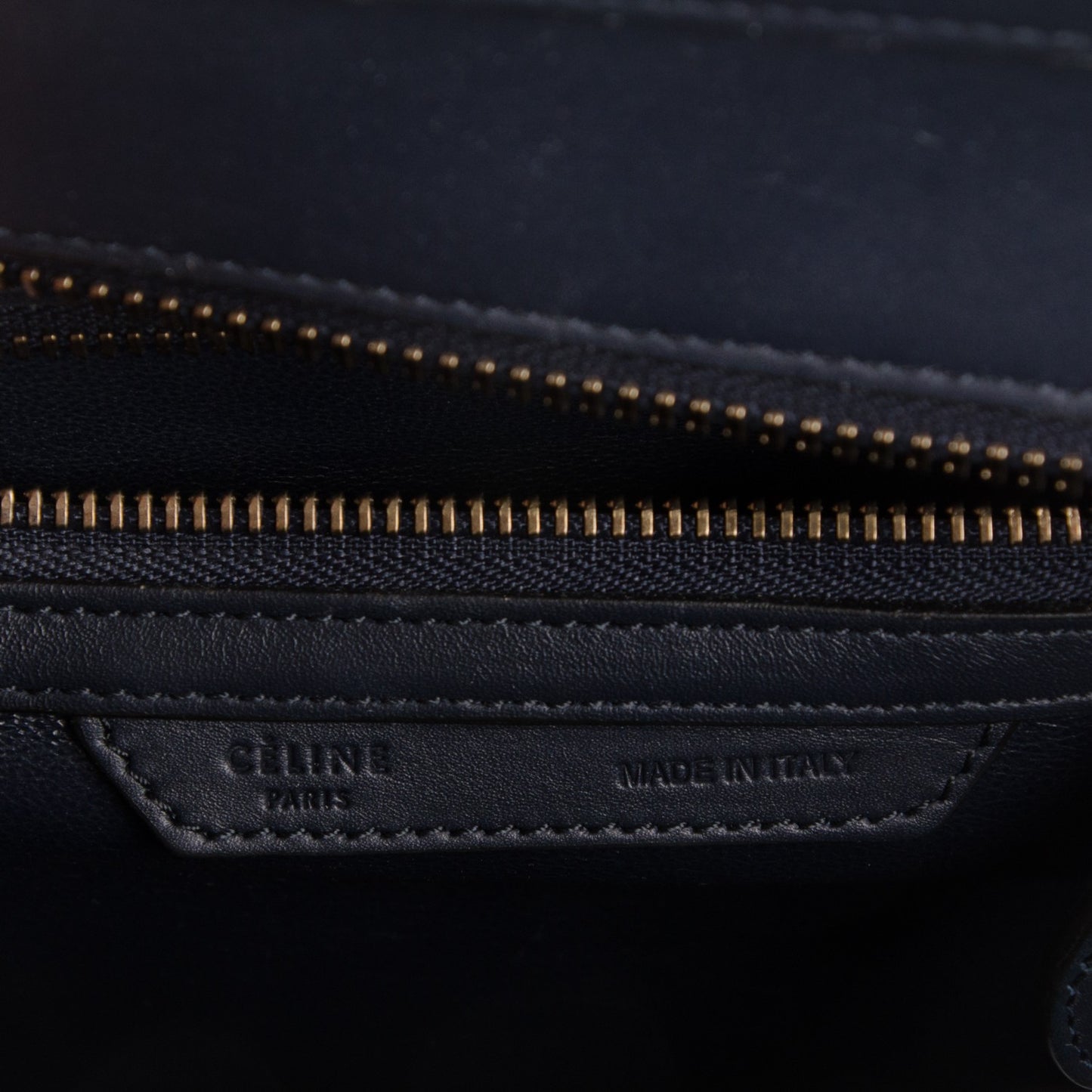 Smooth Calfskin Striped Canvas Micro Luggage Navy Blue