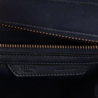 Celine Smooth Calfskin Striped Canvas Micro Luggage Navy Blue 8 of 8