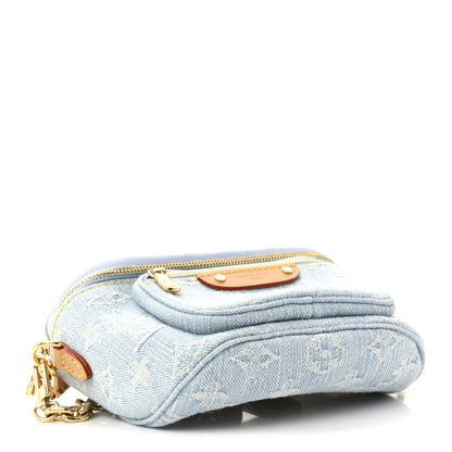 Louis Vuitton Monogram Denim Mini Bumbag Sky Blue 4 of 9
