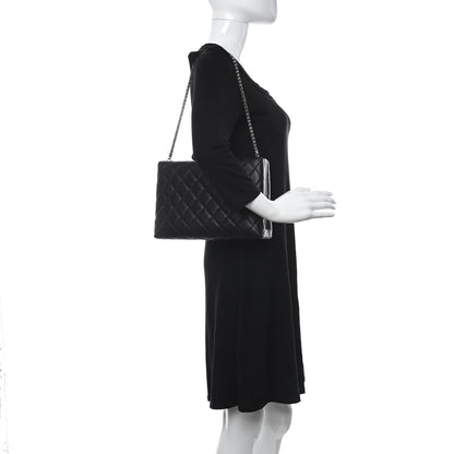Chanel Lambskin Quilted Kisslock Minaudiere Black 2 of 11