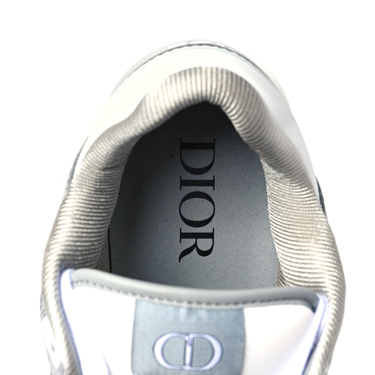 Christian Dior Smooth Calfskin Jacquard Oblique Mens B27 Low Top Sneakers 42.5 Beige Blue 7 of 8