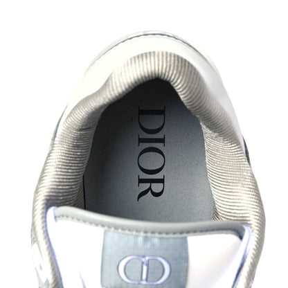 Christian Dior Smooth Calfskin Jacquard Oblique Mens B27 Low Top Sneakers 42.5 Beige Blue 7 of 8
