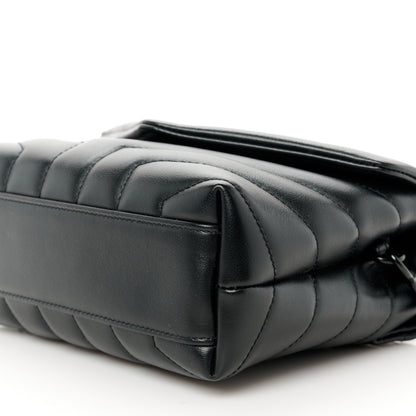 Saint Laurent Calfskin Y Quilted Monogram Monochrome Toy Loulou Crossbody Bag Black 11 of 11