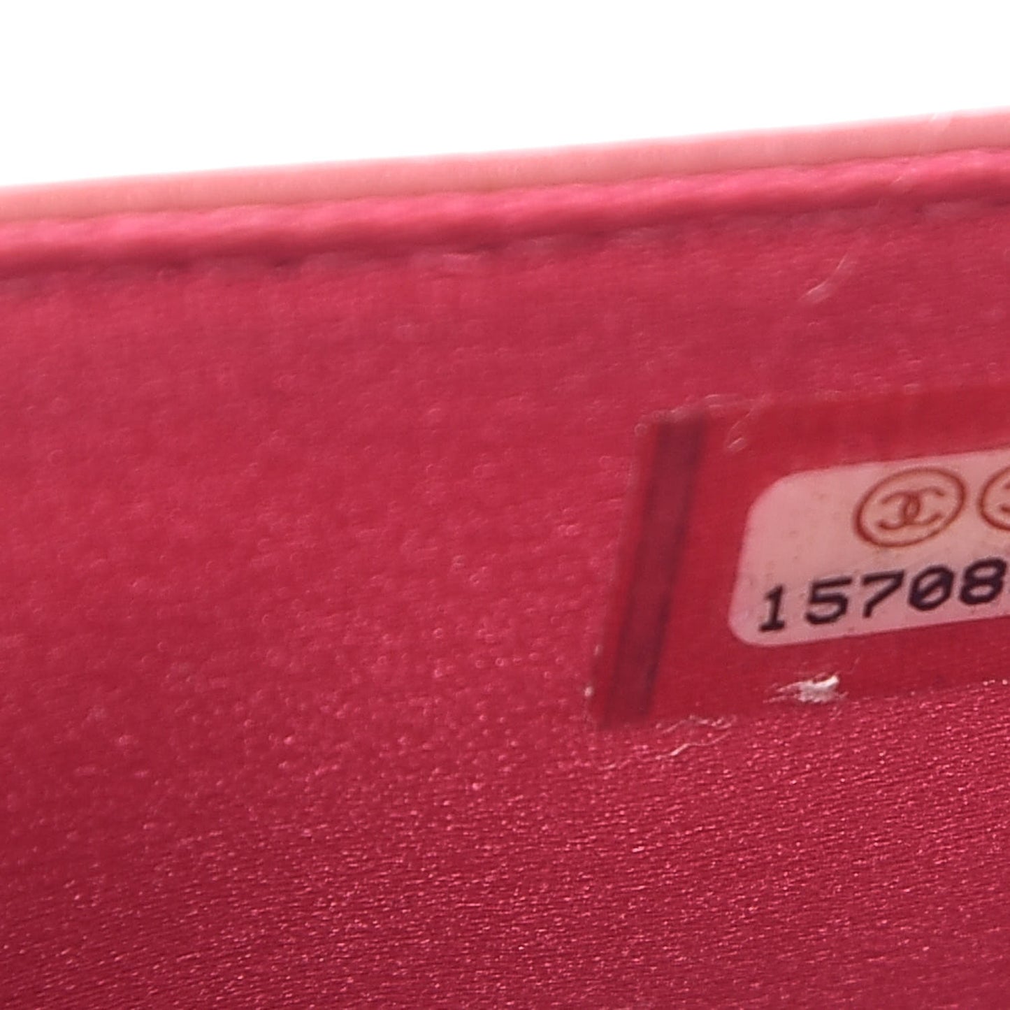 Patent Camellia Embossed Wallet on Chain WOC Rose