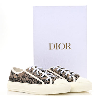 Christian Dior Canvas Toile De Jouy Embroidered Womens Walk'N'Dior  Low Top Sneakers 38 Hazelnut Black 10 of 10