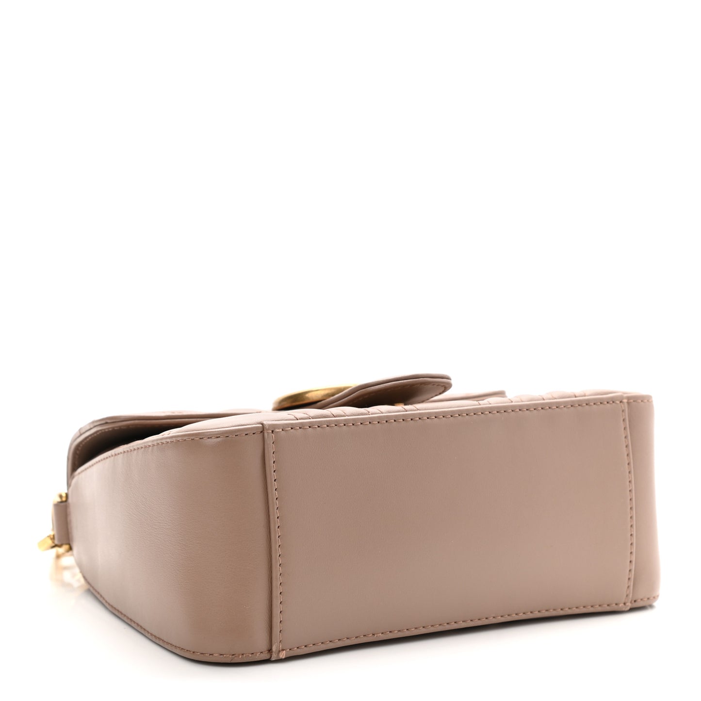 Calfskin Matelasse Mini GG Marmont Top Handle Shoulder Bag Porcelain Rose