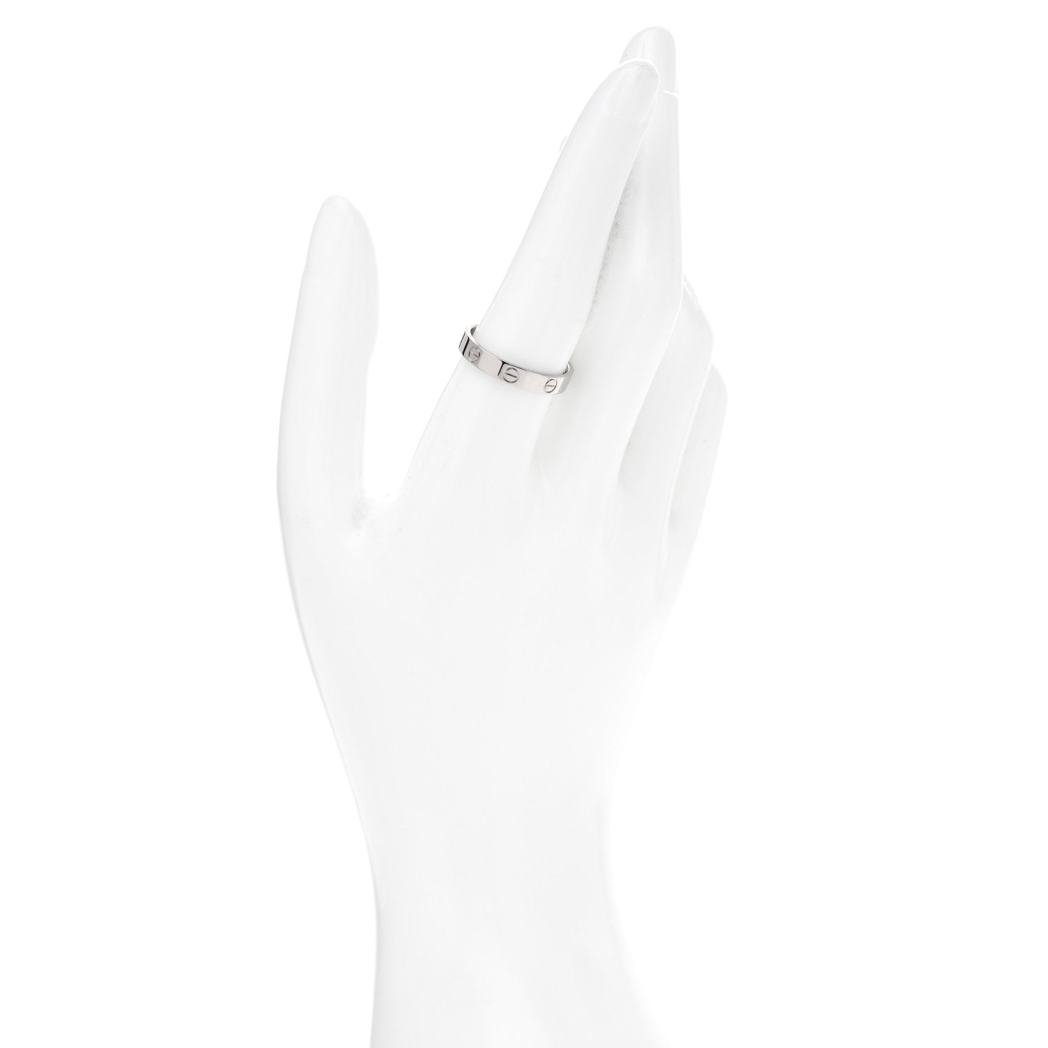 Cartier 18K White Gold 3.5mm LOVE Wedding Band Ring 59 8.75 2 of 4