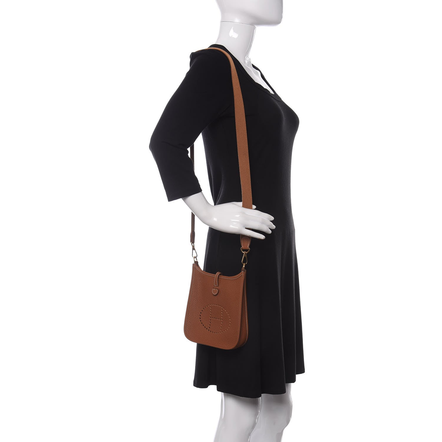 Hermes Taurillon Clemence Evelyne TPM Gold 2 of 10