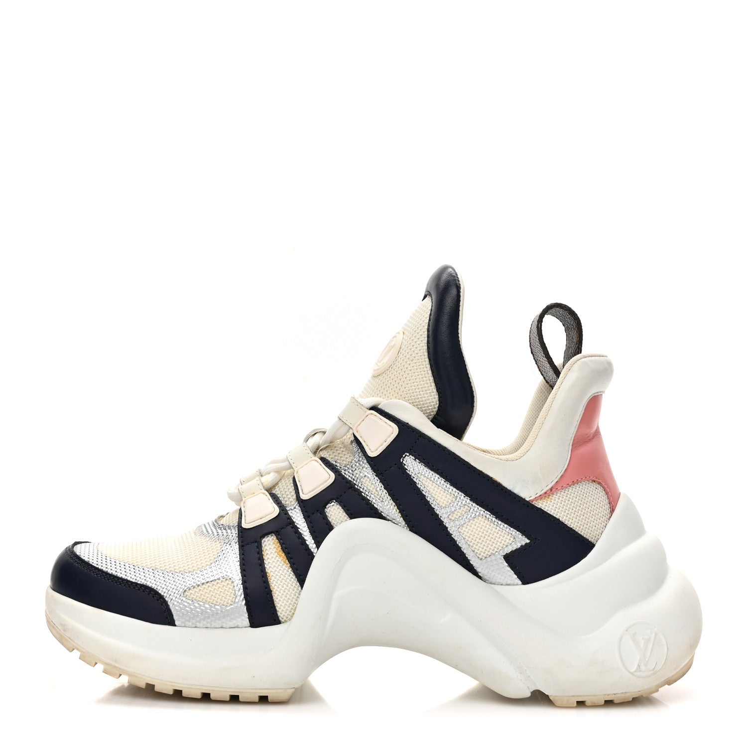 Louis Vuitton Calfskin Technical Nylon LV Archlight Sneaker 36.5 White Blue Pink 1 of 15