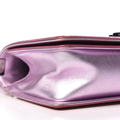Chanel Metallic Patent Calfskin Quilted Medium Boy Flap Light Pink 8 of 17