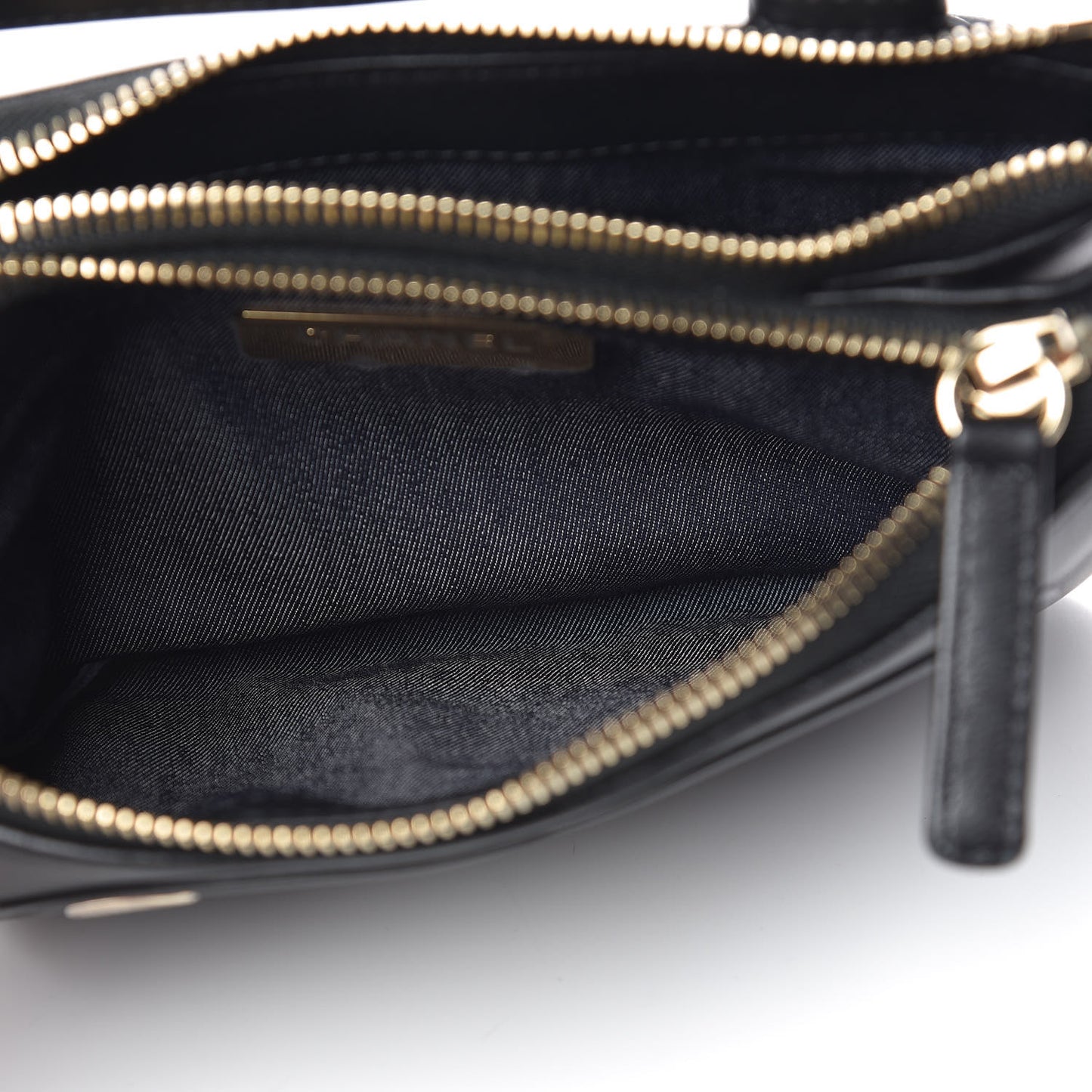 Lambskin CC Mania Waist Belt Bag Black