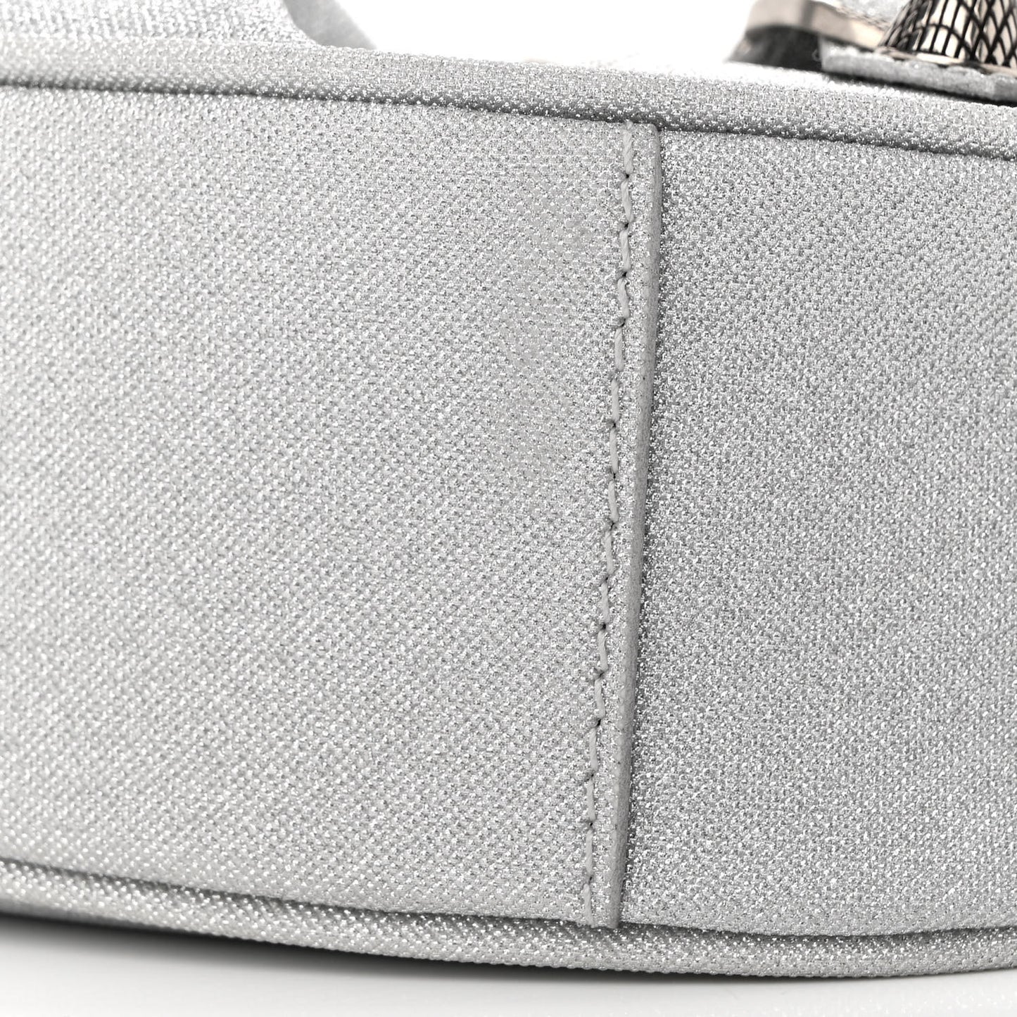 Sparkling Fabric Le Cagole Shoulder Bag XS Silver