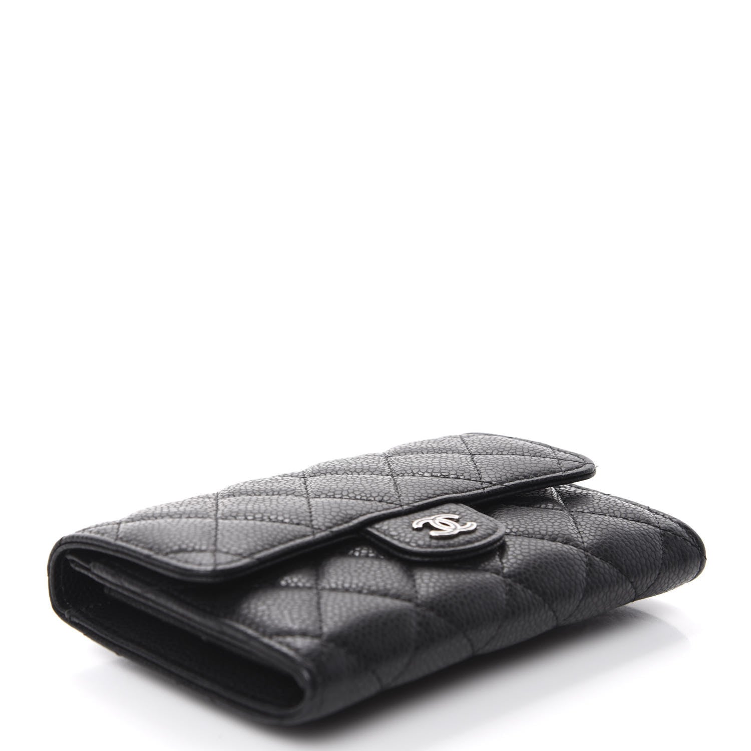 Chanel Caviar Quilted Small Flap Wallet Black 4 of 9