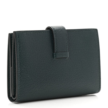 Hermes Chevre Mysore Mini Bearn Wallet Vert Cypress 3 of 8