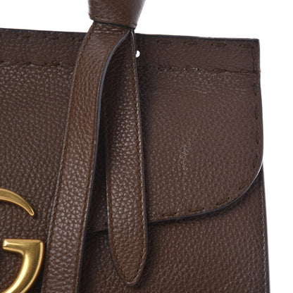 Gucci Calfskin Small GG Marmont Top Handle Bag Brown 15 of 16