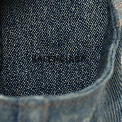 Balenciaga Calfskin Denim Babouche Mules 39 9 of 10