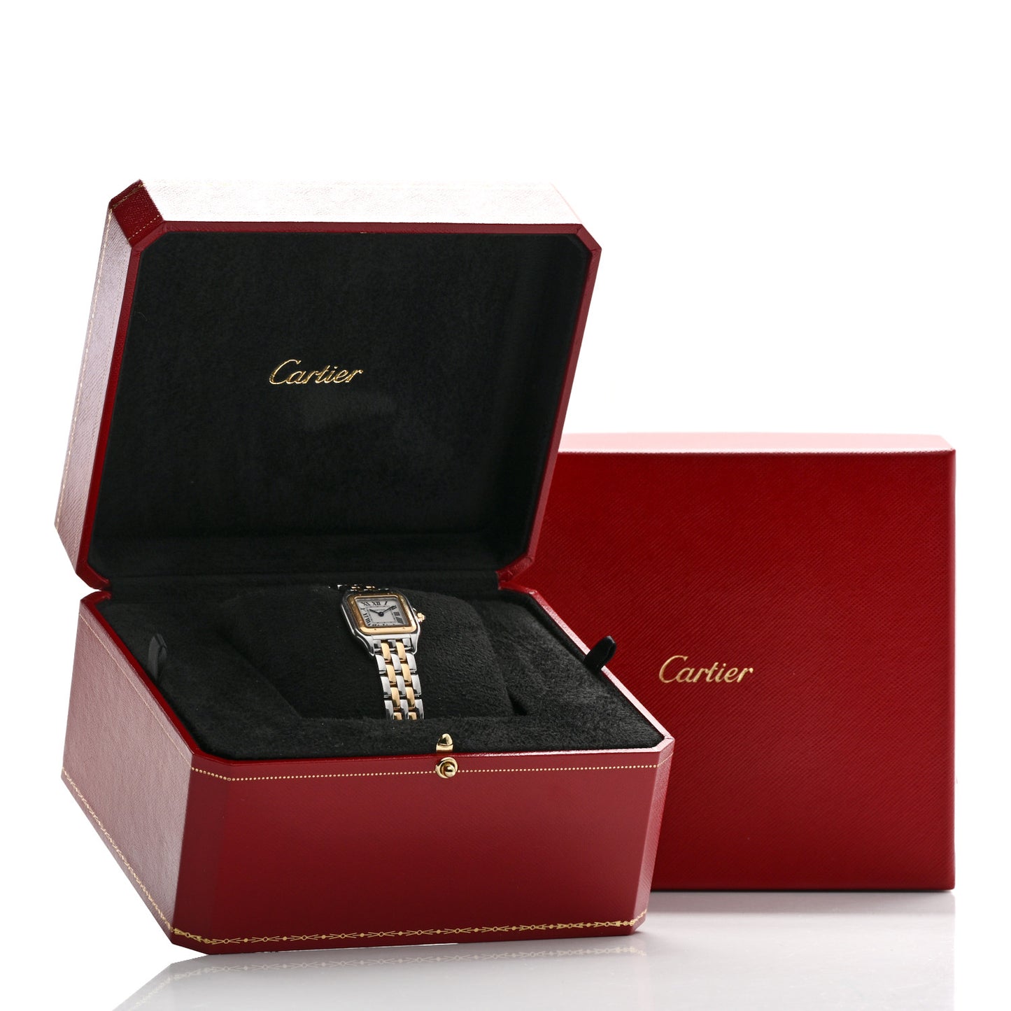 Stainless Steel 18K Yellow Gold 22mm Panthere Quartz Watch