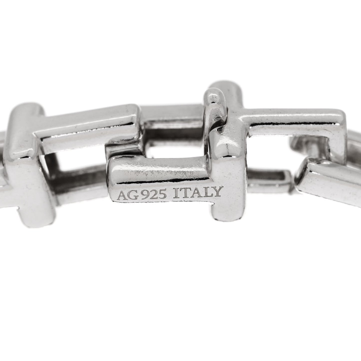 Sterling Silver Large T Link Chain Bracelet