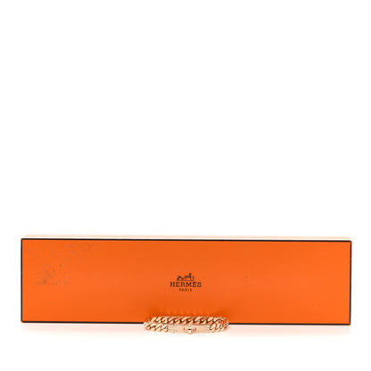 Hermes 18K Rose Gold Diamond PM Kelly Chaine Bracelet ST 5 of 5