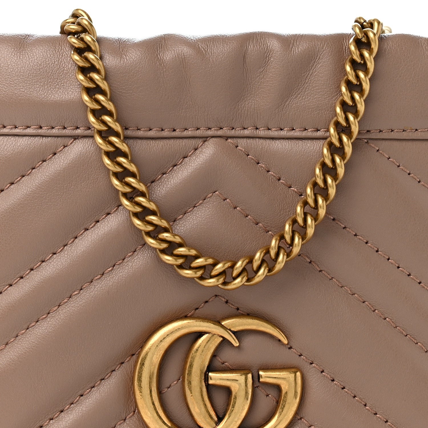 Gucci Calfskin Matelasse Mini GG Marmont 2.0 Bucket Bag Porcelain Rose 8 of 11