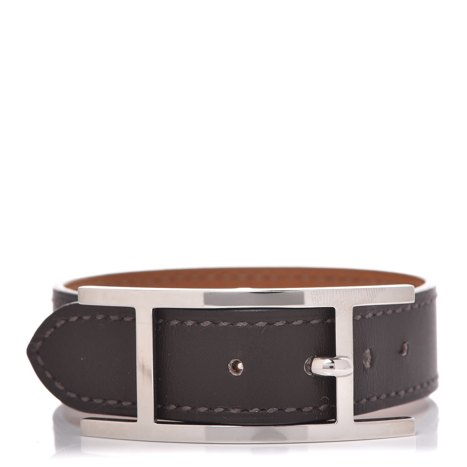 Hermes Chamonix Hapi Simple Tour Bracelet S Chocolate 1 of 8