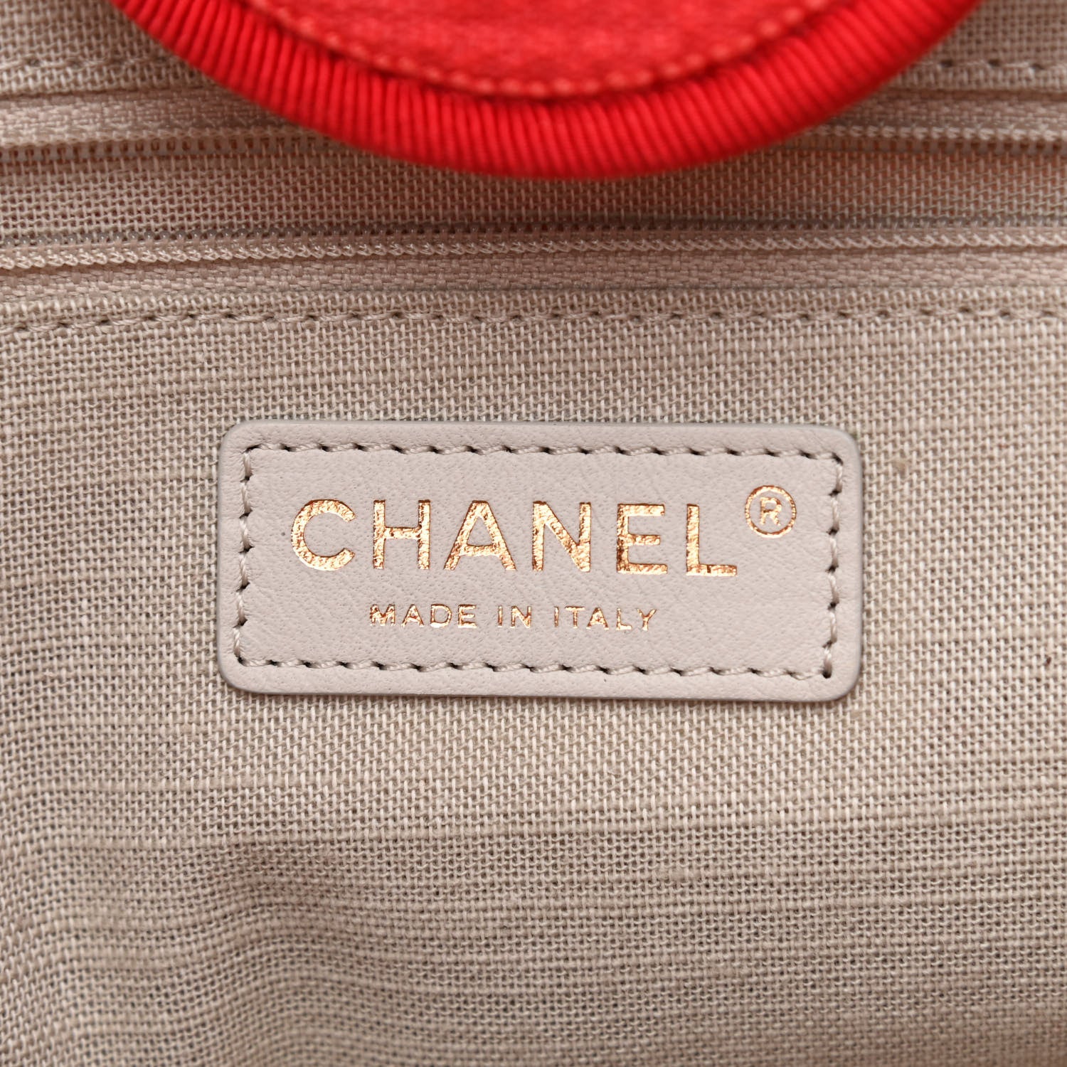 Chanel Canvas Large Deauville Tote Red 8 of 14