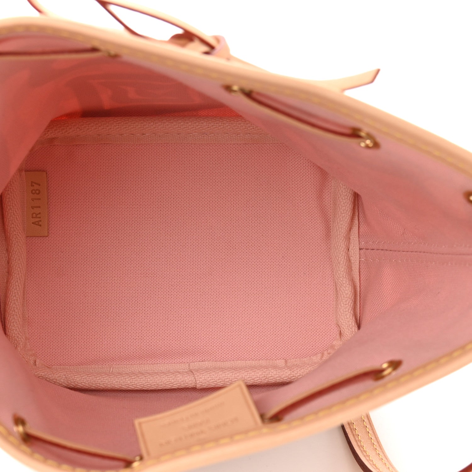 Louis Vuitton Damier Azur Tahitienne Nano Noe Rose Ballerine 5 of 9