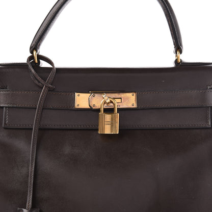 Hermes Box Kelly Retourne 28 Chocolate 29 of 35
