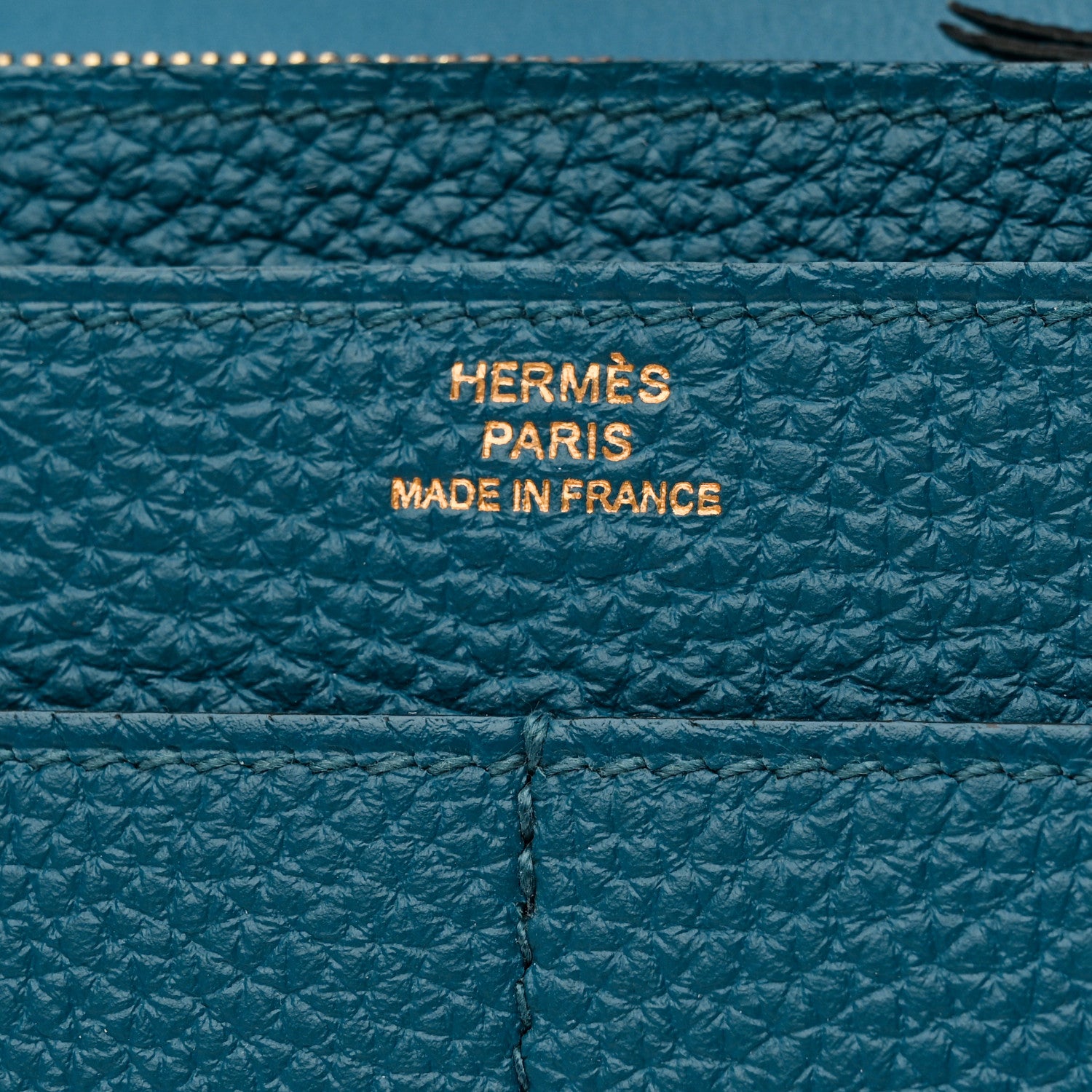 Hermes Togo Dogon Duo Wallet Bleu Izmir 10 of 12