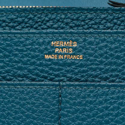 Hermes Togo Dogon Duo Wallet Bleu Izmir 10 of 12