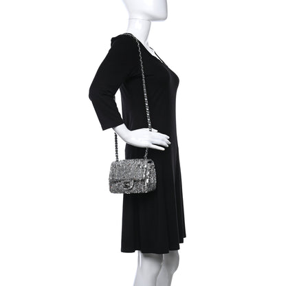 Chanel Sequin Mini Square Flap Grey 3 of 9