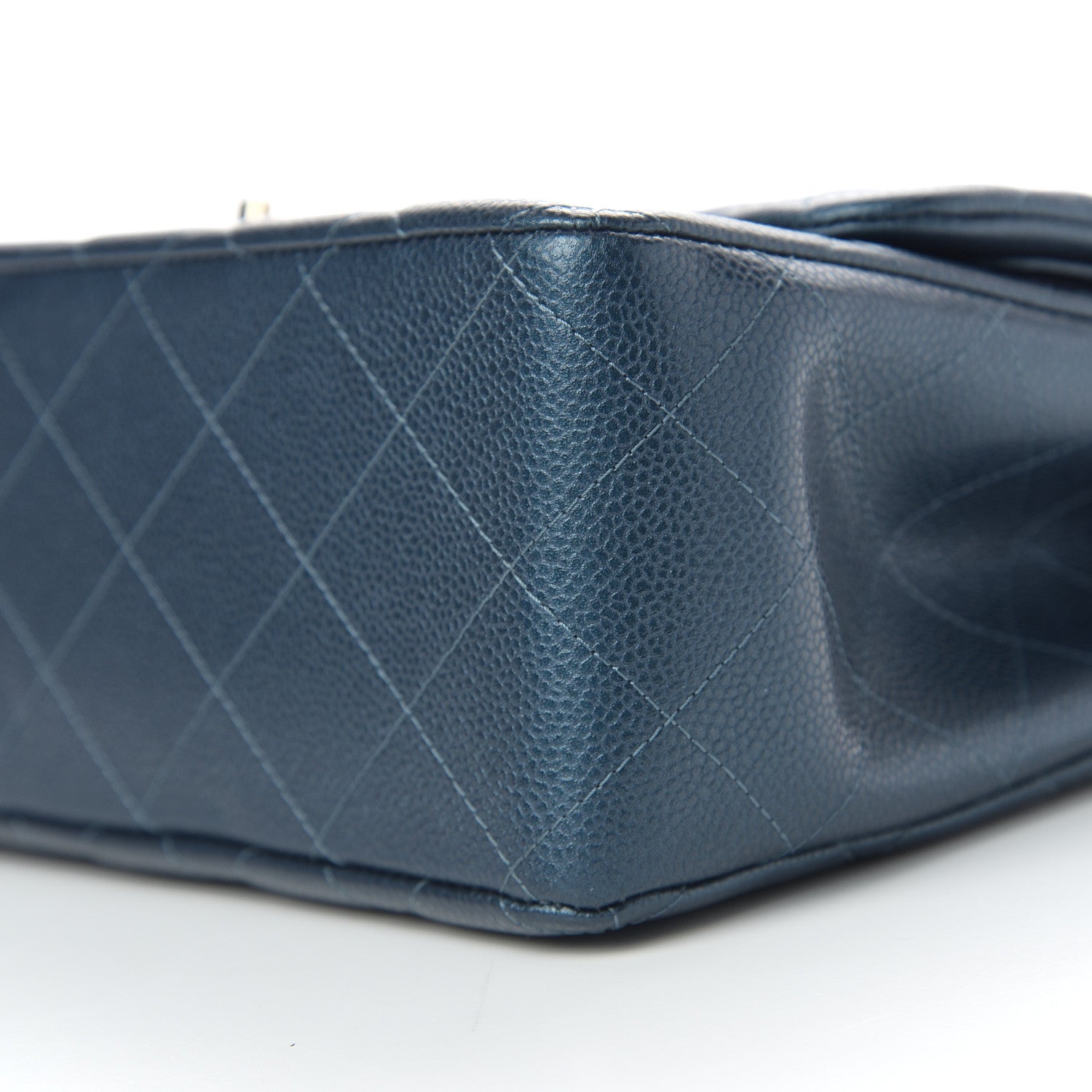 Chanel Iridescent Caviar Quilted Jumbo Double Flap Dark Blue 9 of 11