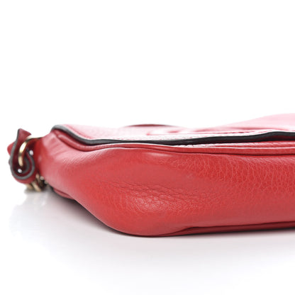 Gucci Pebbled Calfskin Small Soho Flap Crossbody Red 9 of 10