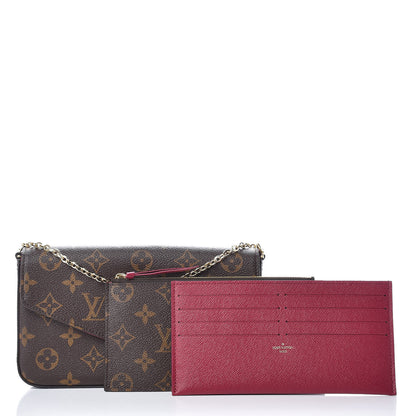 Louis Vuitton Monogram Pochette Felicie Chain Wallet Fuchsia 3 of 11