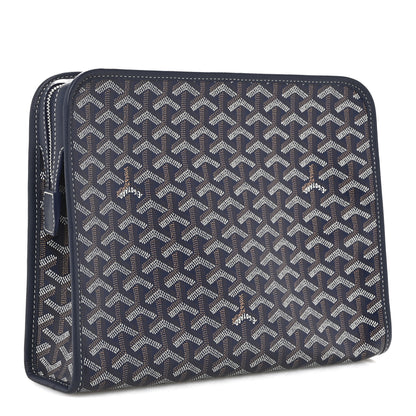 Goyard Goyardine Jouvence GM Toiletry Pouch Navy 3 of 7