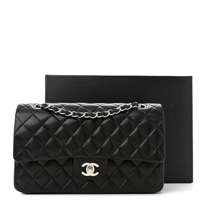 Chanel Lambskin Quilted Medium Double Flap Black 11 of 11