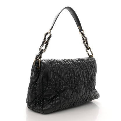 Christian Dior Lambskin Cannage Medium Delidior Flap Bag Black 3 of 13