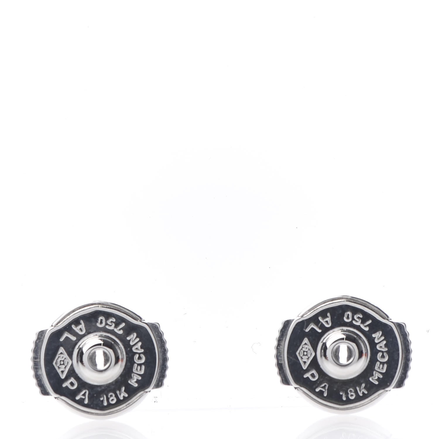 Hermes 18K White Gold Diamond Small Gambade Earrings 5 of 6