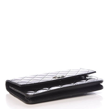 Chanel Patent Quilted Brilliant Wallet On Chain WOC Black 4 of 15