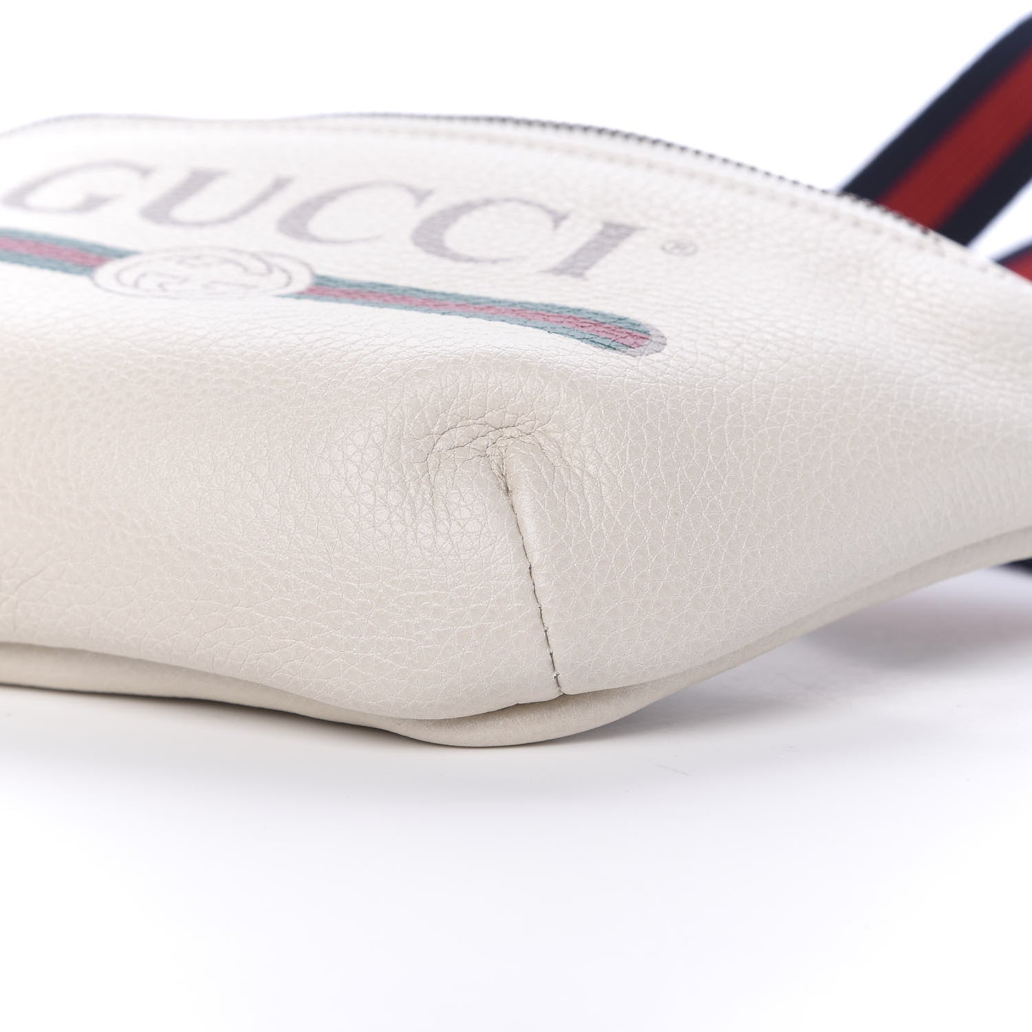 Gucci Grained Calfskin Small Logo Belt Bag White 8 of 9