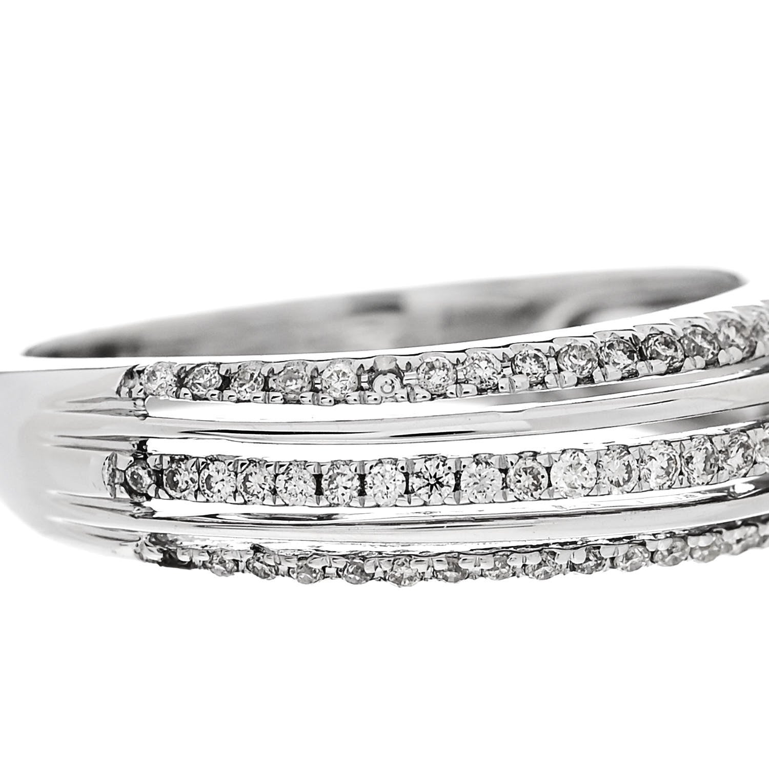 Parker & West by FASHIONPHILE 18K White Gold Diamond .24ctw 3 Row Pave Band Ring 53 6.25 13 of 13