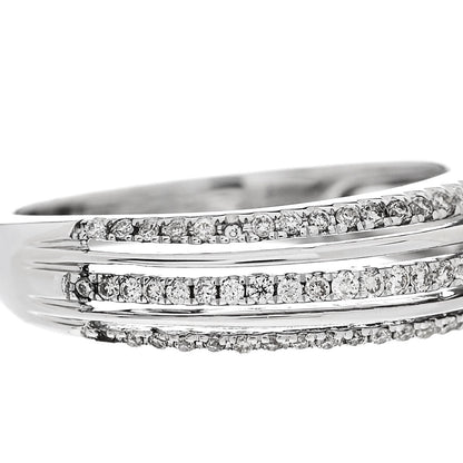 Parker & West by FASHIONPHILE 18K White Gold Diamond .24ctw 3 Row Pave Band Ring 53 6.25 13 of 13