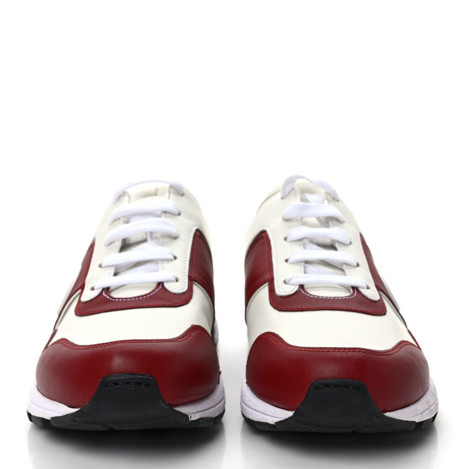 Gucci Calfskin Womens Interlocking G Sneakers 37 White Rosso 2 of 10