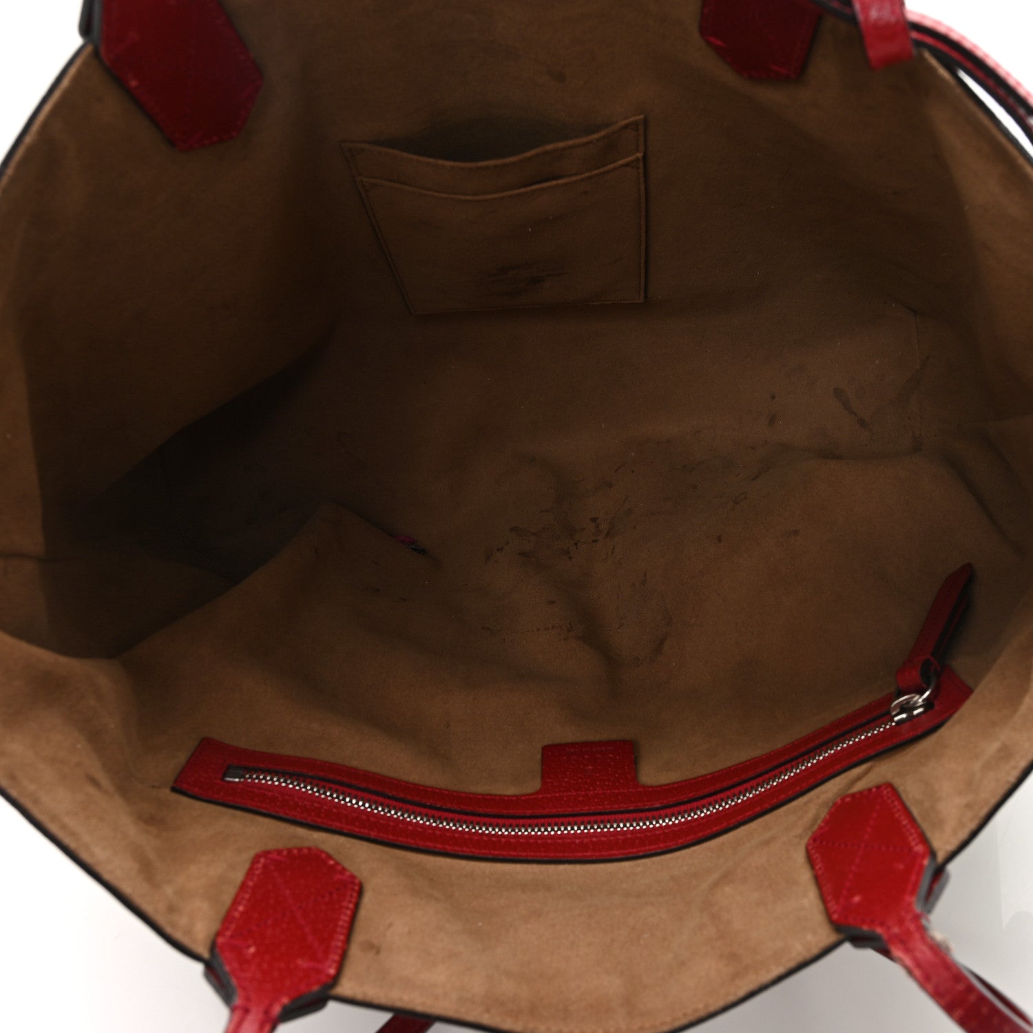 Gucci GG Supreme Monogram Tian Medium Shopping Tote Beige Multicolor Red 5 of 11